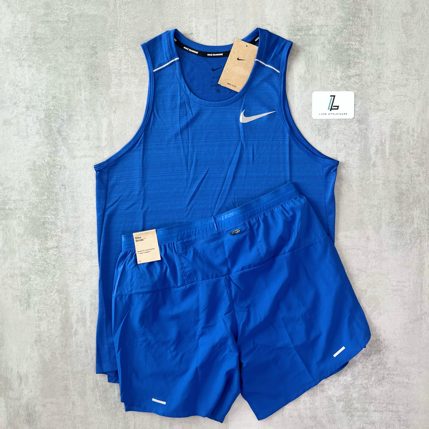 NIKE MILER 1.0 VEST & 7” STRIDE SHORTS SET ‘GAME ROYAL’