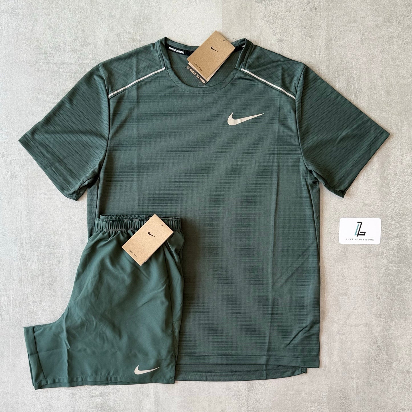 NIKE MILER & 5” CHALLENGER SHORTS SET ‘VINTAGE GREEN’