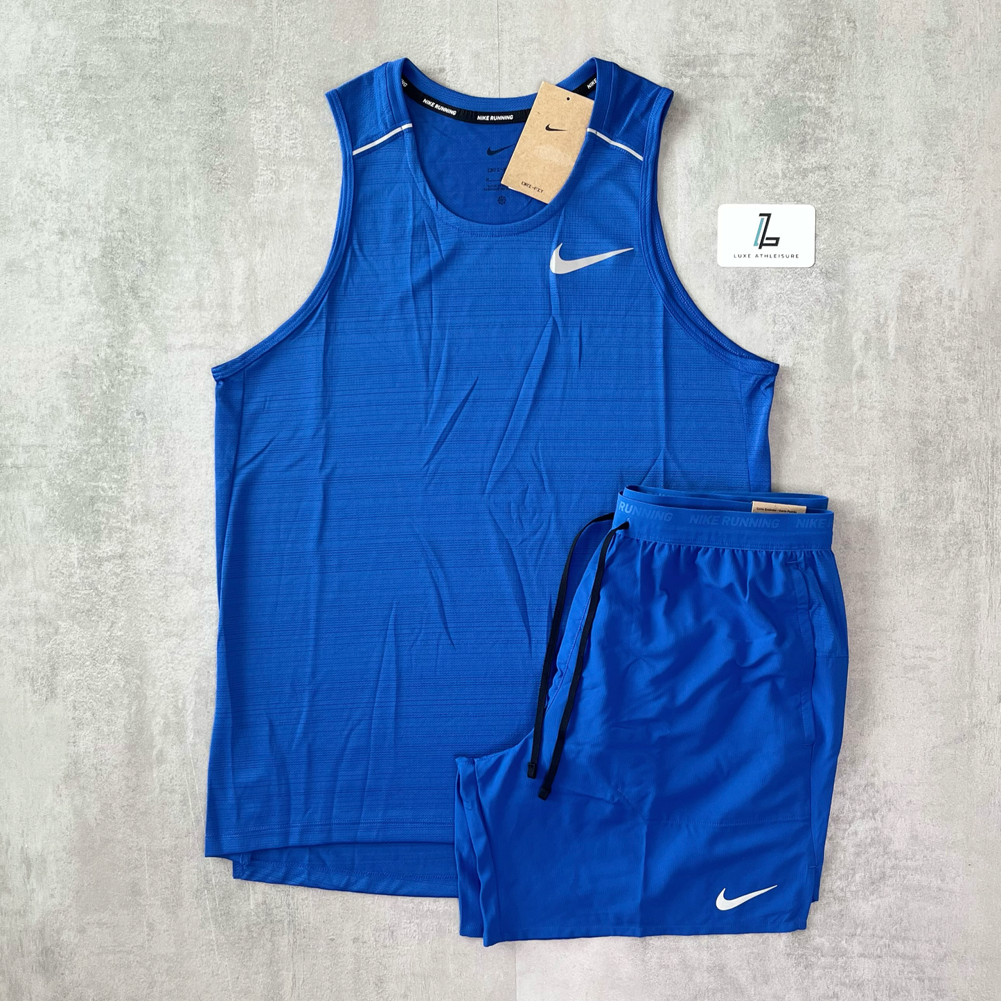 NIKE MILER 1.0 VEST & 7” STRIDE SHORTS SET ‘GAME ROYAL’
