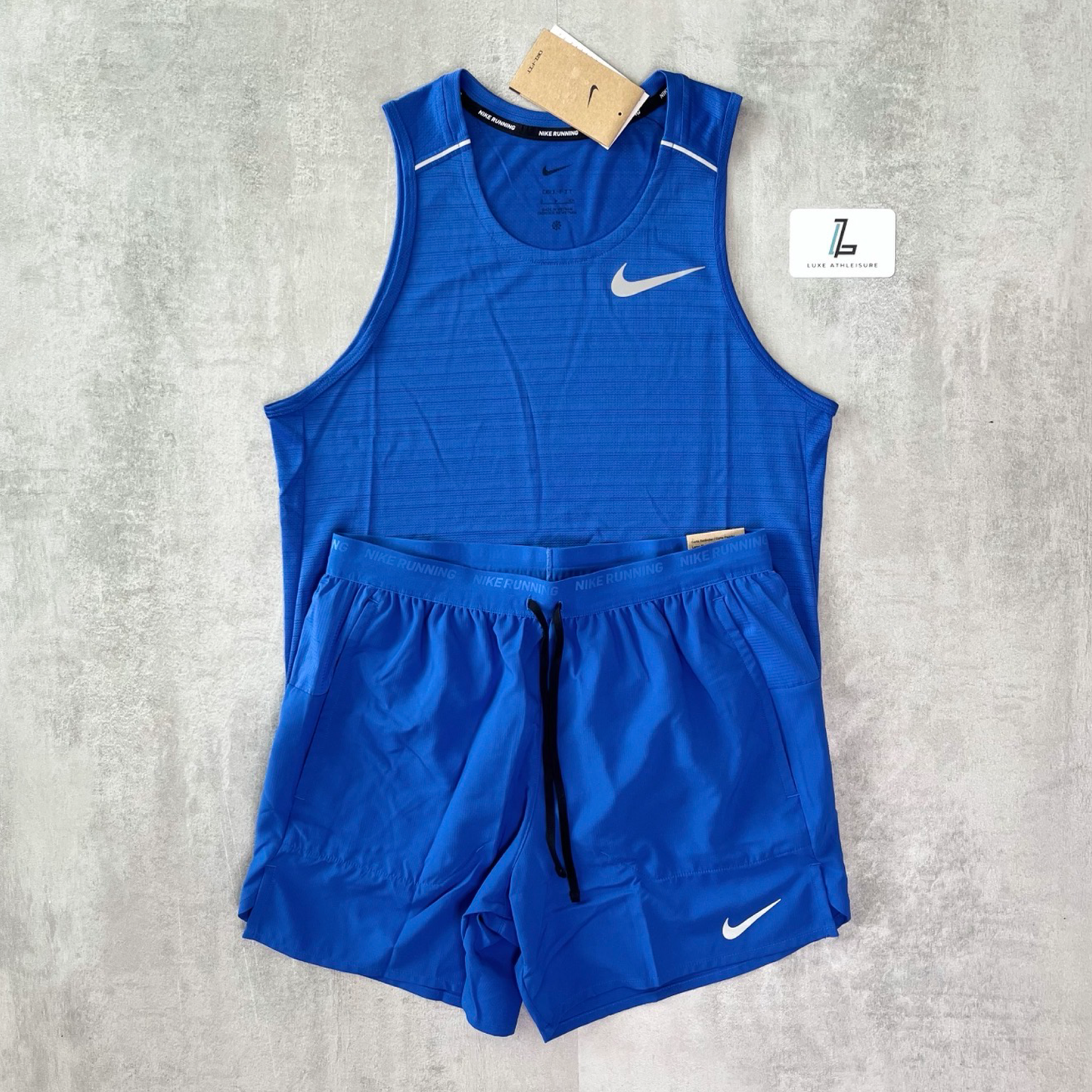NIKE MILER 1.0 VEST & 5” STRIDE SHORTS SET ‘GAME ROYAL’