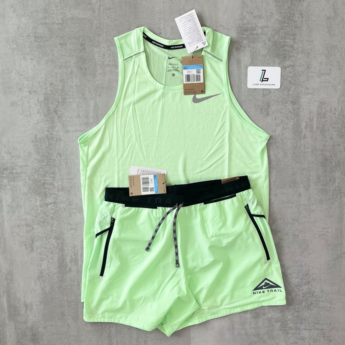 NIKE MILER 1.0 VEST & 5” STRIDE SHORTS SET ‘VOLT’