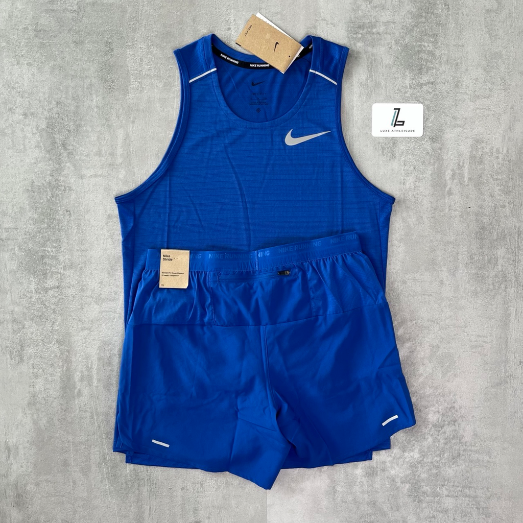 NIKE MILER 1.0 VEST & 5” STRIDE SHORTS SET ‘GAME ROYAL’