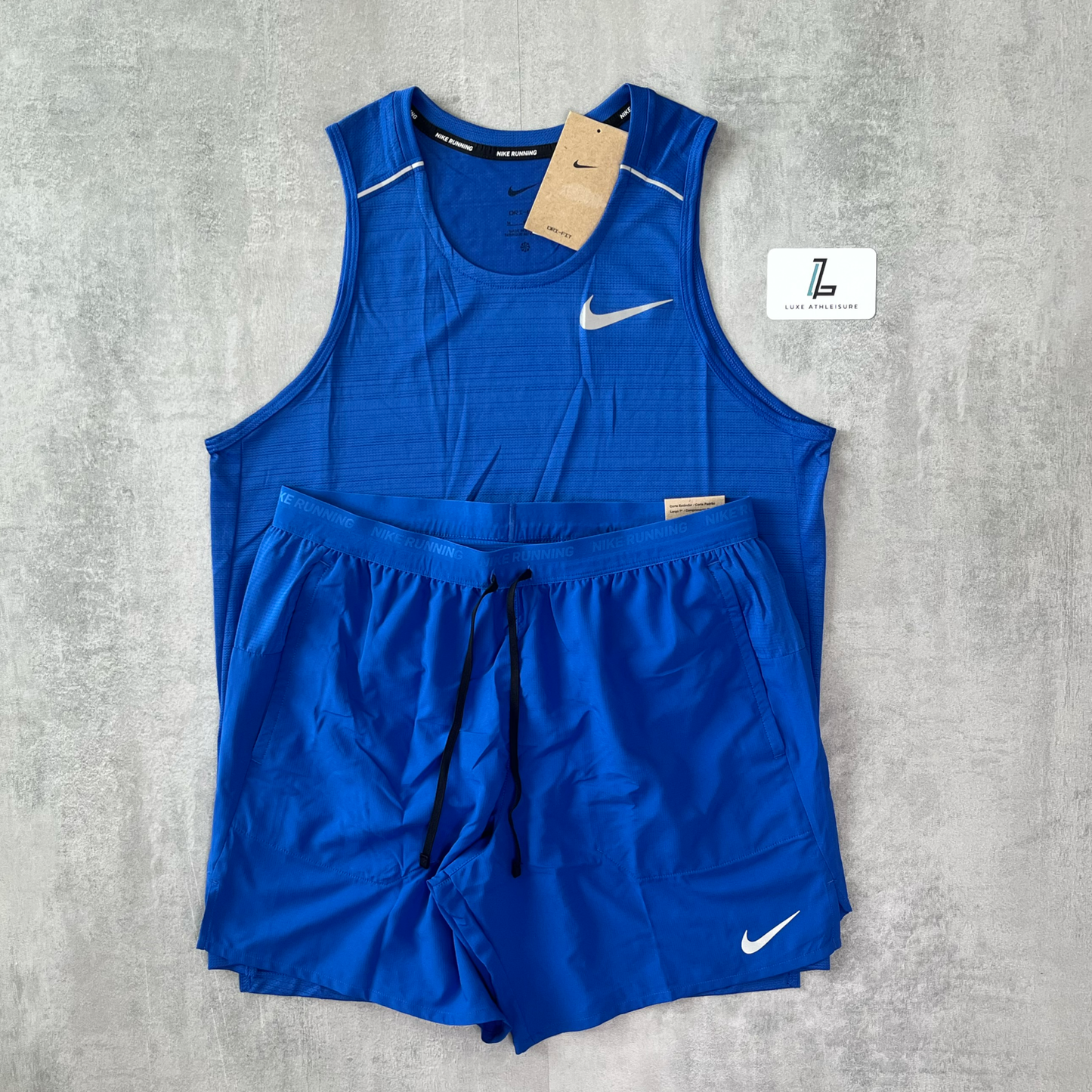 NIKE MILER 1.0 VEST & 7” STRIDE SHORTS SET ‘GAME ROYAL’