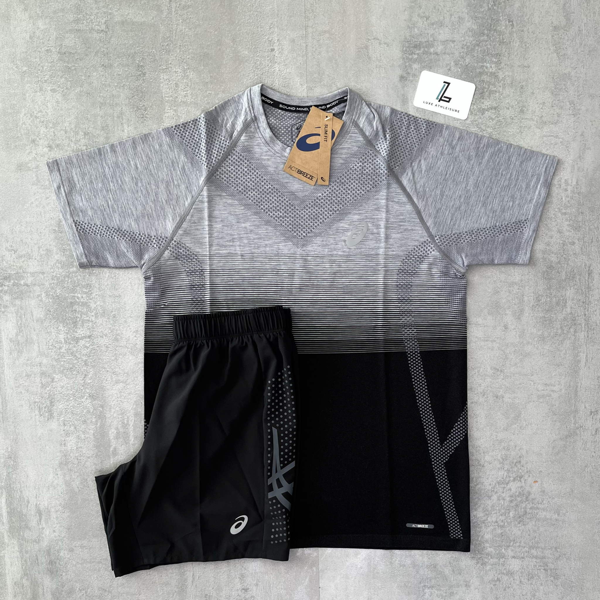 ASICS SEAMLESS ROAD SET ‘PERFORMANCE BLACK/CARRIER GREY’