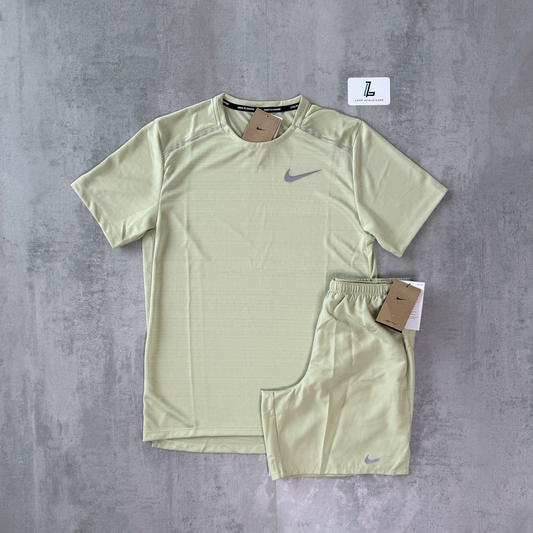 NIKE MILER & 7” CHALLENGER SHORTS SET ‘OLIVE AURA’