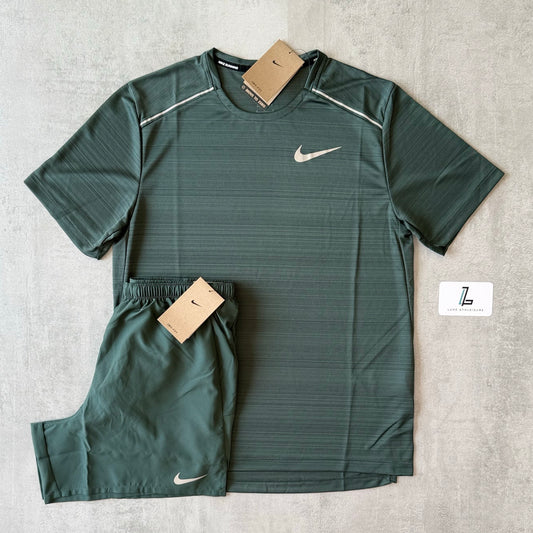 NIKE MILER & 5” CHALLENGER SHORTS SET ‘VINTAGE GREEN’