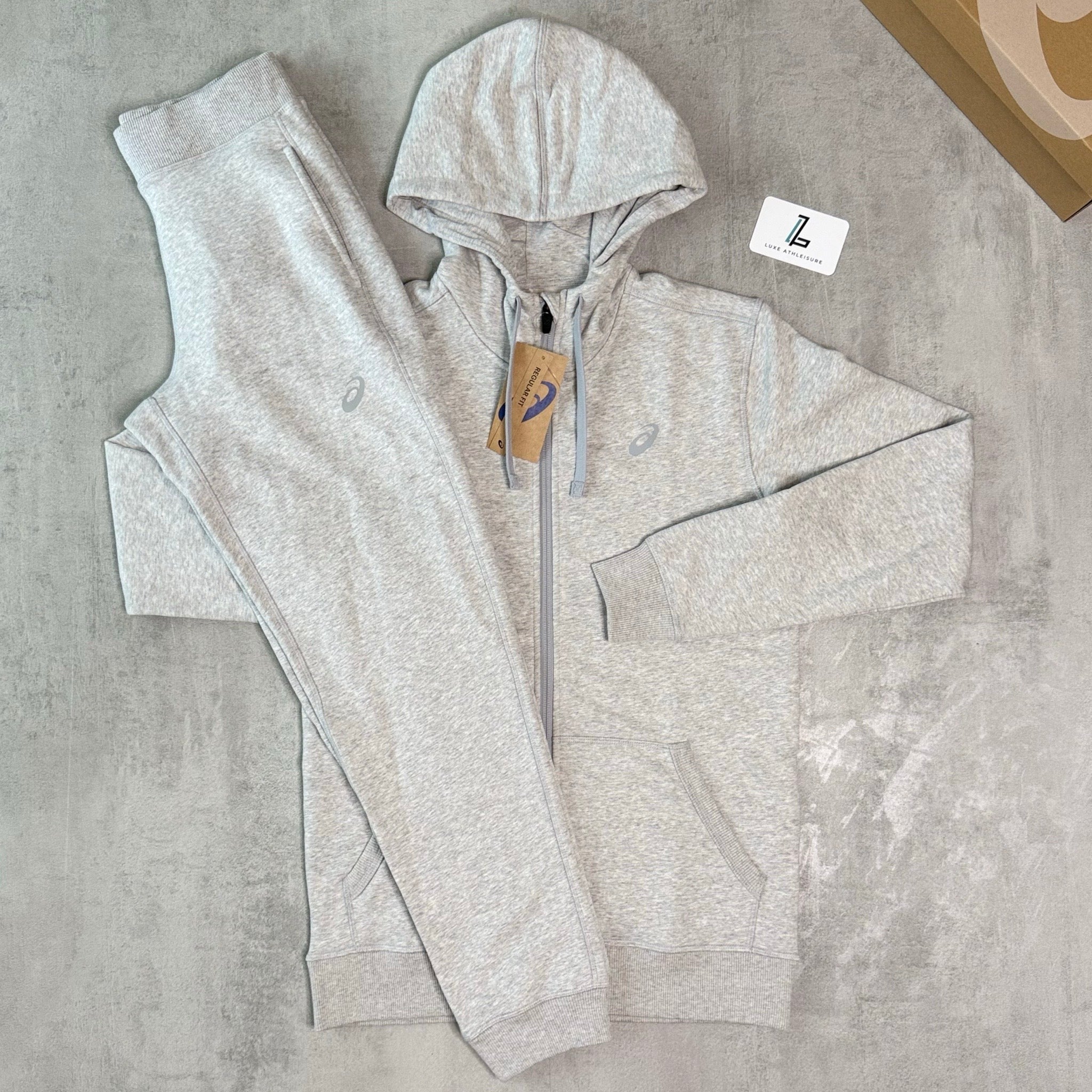 ASICS SPORT FLEECE TRACKSUIT ‘HEATHER GREY’