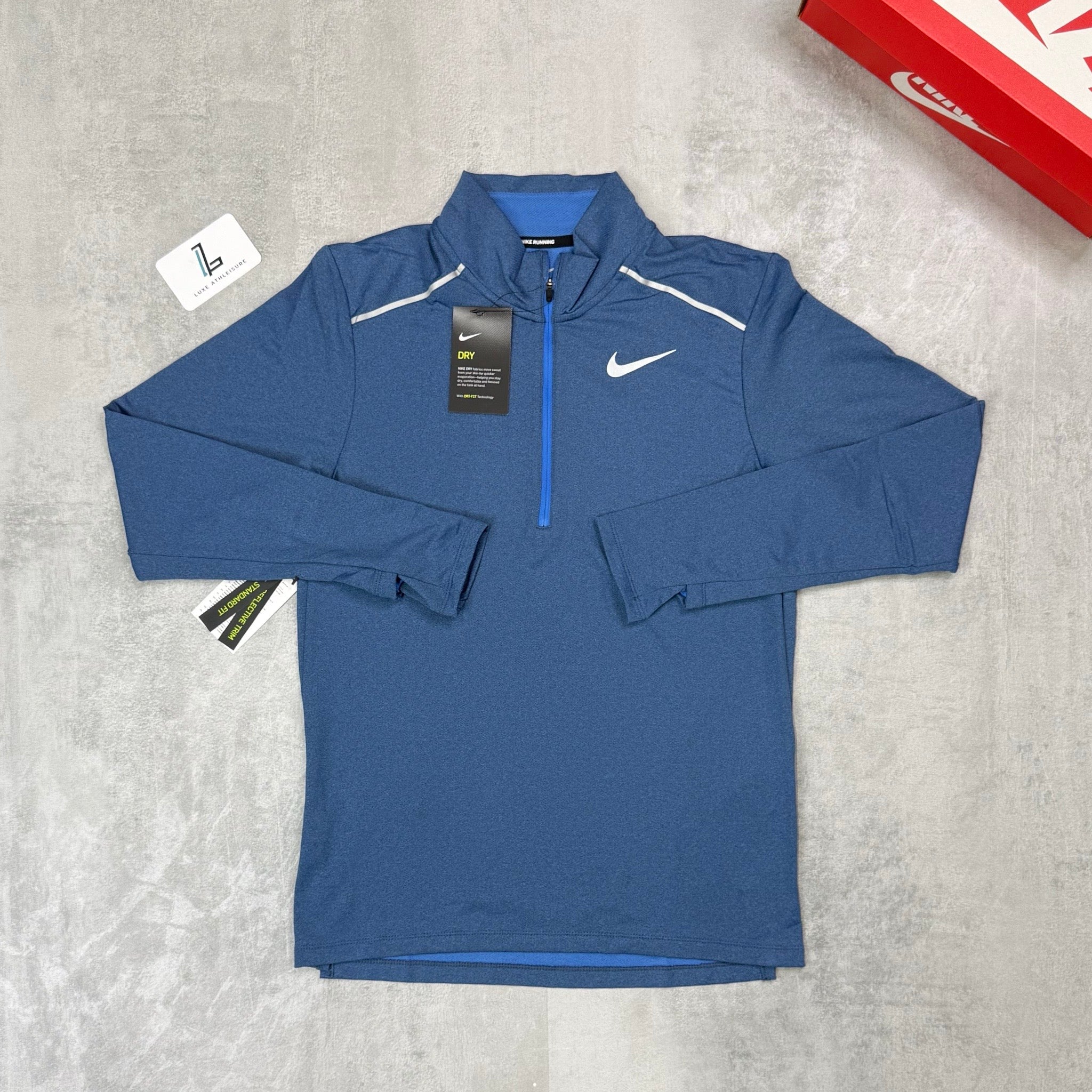 NIKE ELEMENT MILER 1/4 ZIP ‘THUNDER BLUE’